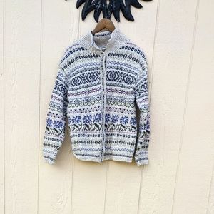 Vintage Northern Reflections Wool Cotton Sweater Cardigan